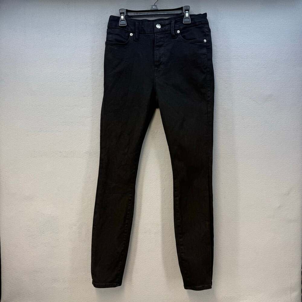 Good American Jeans Women's 4/27 Black Skinny Leg Fall Casual